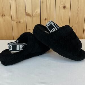 Ugg Fluff Yeah Slide Slippers, Black - Women's Size 6